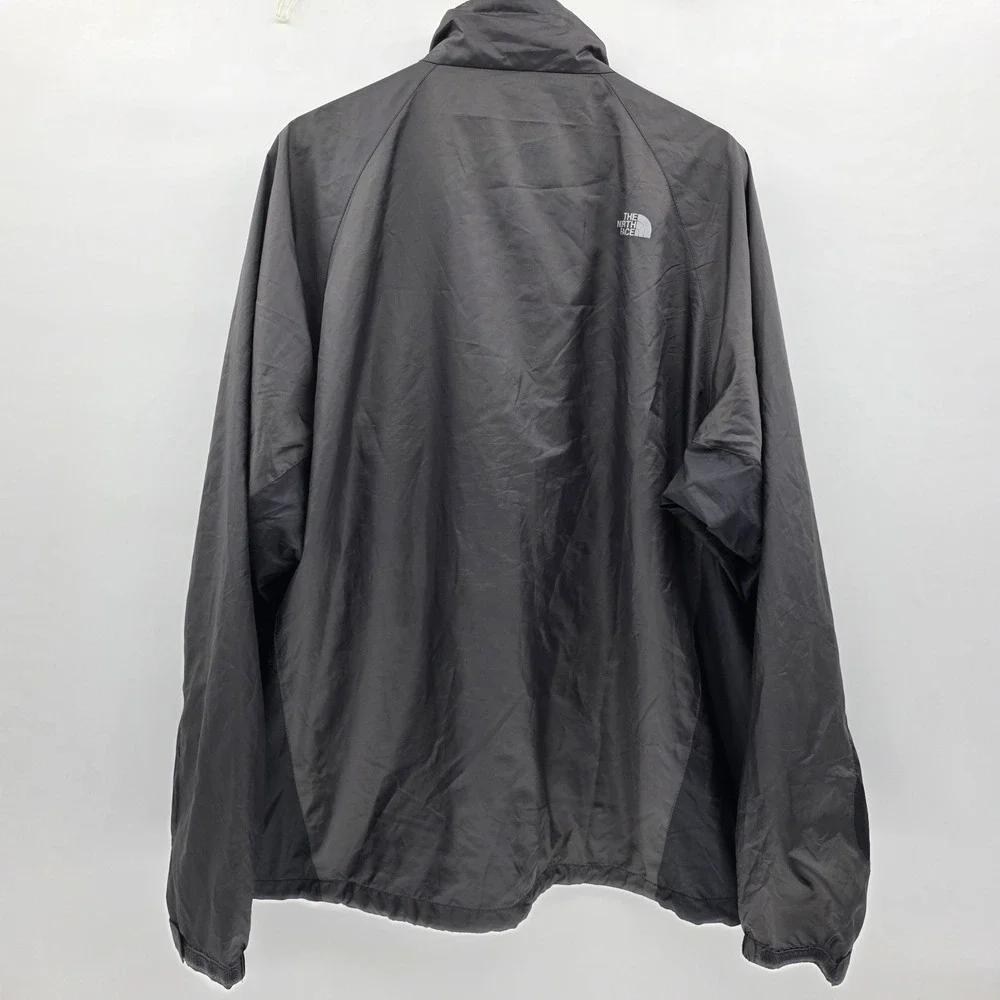 The North Face Stow Jacket Mens XL Gray Full Zip Windbreaker Fleece‎ Lined